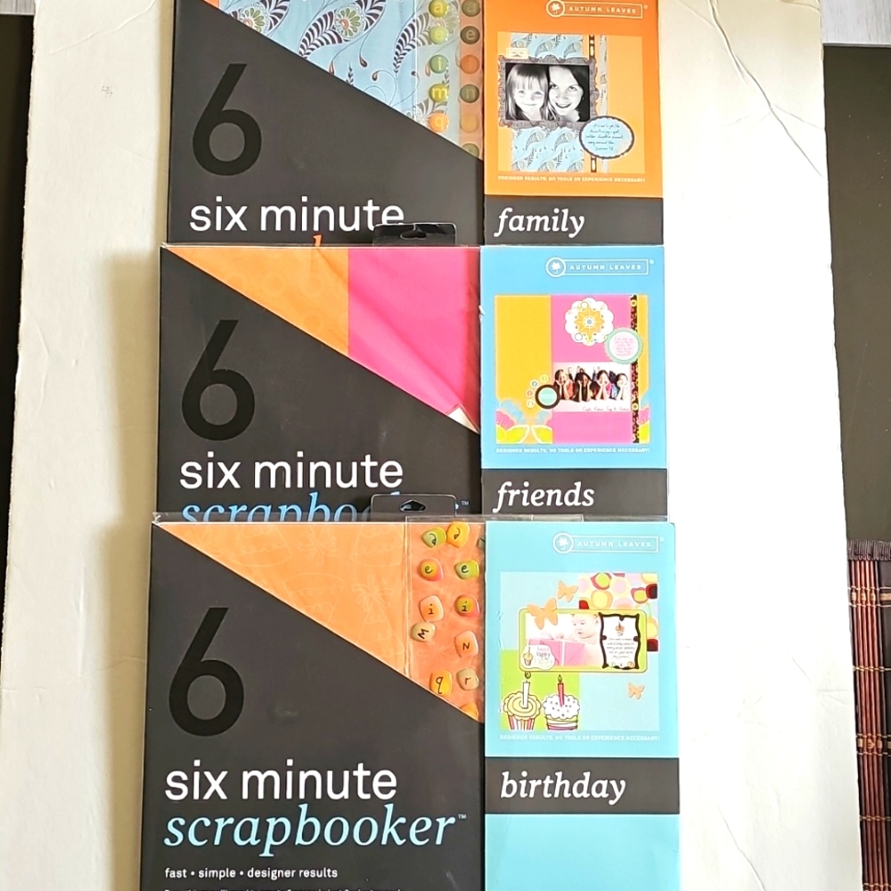 3-Six Minute Scrapbooker 12 Inch x12 Inch Page Kits - Family, Birthday, friends